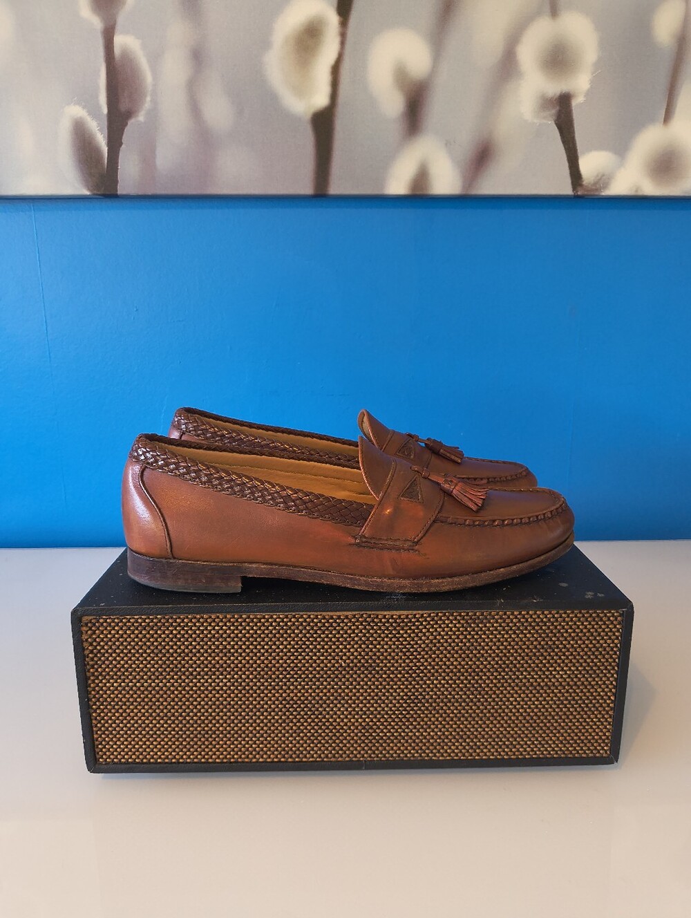 🕰️ Vtg. Allen Edmonds Men's Maxfield Tassel Loafer size 14D - Picture 2 of 11
